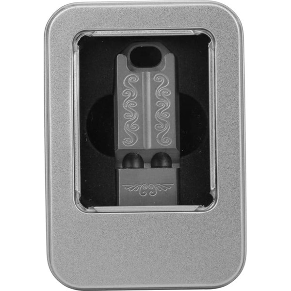 OUKENS Survival Whistle, Titanium Alloy Outdoor Camping Double Tube Safety Whistle SOS Pendant with Lanyard for Emergency Survival Camping Hiking