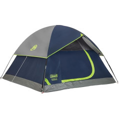 Coleman Sundome Camping Tent with Rainfly, 2/3/4/6 Person Tent Sets Up in 10 Mins, Weatherproof Tent for Camping, Festivals, Backyard, Sleepovers, & More