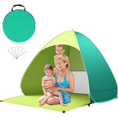 dellyy Pop Up Beach Tent Baby, Beach Shelter, Beach Tent UV, UPF 50+, Beach Tent Travel Offers Space for 2-3 People, Beach Tent Kids for Gardens, Beaches, Parks, 165 x 150 x 110 cm (Green)