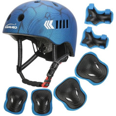 KAMUGO Children's Protective Equipment Childs Skateboard Helmet Knee Pads Elbow Pads 3-8 Years