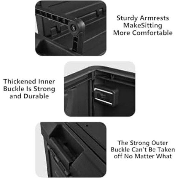 COMFOLIVING Angelbox, PP-Gewebe-Angelausrüstungsbox, doppellagige Tackle-Box mit mehreren Fächern, leichte Angelsitzbox mit versteckter Rückenlehne zum Angeln