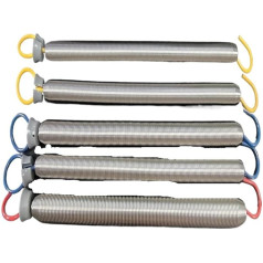 FJOADNVM Pilates Reformer Springs Pilates Reformer Zugfeder Mit Haken 5PCS Pilatus Ausrüstung Yoga Musik Draht Stahl Zugfeder