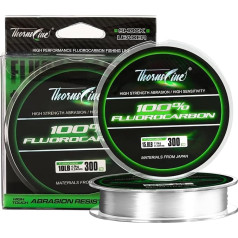 ThornsLine 100% Pure Fluorocarbon Fishing Line - Premium Leader Material from Japan - High Strength, Abrasion Resistant, Fast Sinking - Freshwater and Saltwater Fishing Leader