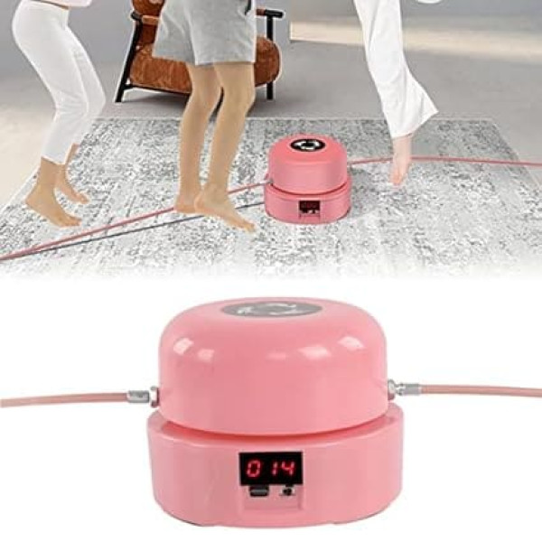 Pssopp Innovative jumping machine, quiet remote control, intelligent jumping machine, non-contact LCD screen for interactive games, pink