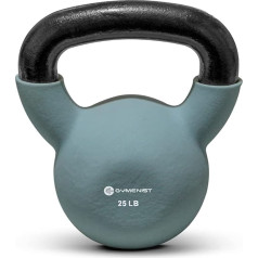 Gymenist Kettlebell Fitness Iron Weights With Neoprene Coating Around The Bottom Half of The Metal Kettle Bell