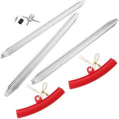 LOORGVEL 1 Set of 3 Tyre Levers Steel Tyre Change Lever Spoon Tool Set with Other Accessories Replacement for Bicycle Electric Car Dirt Bike