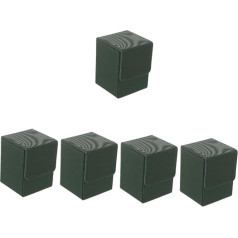 BESPORTBLE Pack of 5 Storage Boxes for Cards Deck Mate Poker Cards PU Case for Home Playing Card Holder Playing Card Case for Home Deck Card PU Organiser Compression Polyurethane