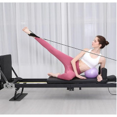 Universal Pilates Reformer – Faltbarer Reformer mit Verstellbarer Kraftliege, 150 kg Tragkraft, in quadratischer Box,Schwarz