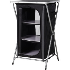 Redcliffs Three Shelves Portable Storage Cabinet Ideal for Camping and Outdoor Cooking