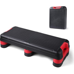 Stooder 85,1 cm große Aerobic-Übung, zusammenklappbare Trittfläche für Heimtraining, konfigurierbarer 3 Höhen, Workout-Stepper für Büro, Innenbereich, Zuhause, Fitnessstudio, leicht, platzsparend,