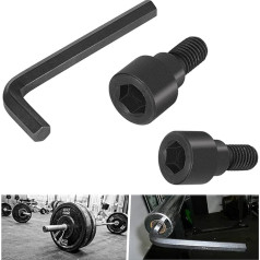 bonbo Replacement Hex Bolts and 12mm Hex L Wrench, Perfect for Olympic Barbell Bars, Curl Bars, Triceps Bars, Dumbbell Bars