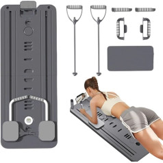 Pilates Reformer Board, Foldable Core Trainer, Multi-Purpose Design, Band Included, Ideal for Home Fitness Routines, Core Strength Building, Full Body Conditioning