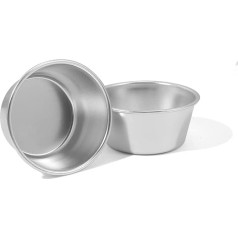 DLRSAM Tray Dinner Plate Stainless Steel, 2 Pieces Camping Cuncess Kit, Outdoor Tableware Stainless Steel Plate Bowl for Camping (Colour: White)