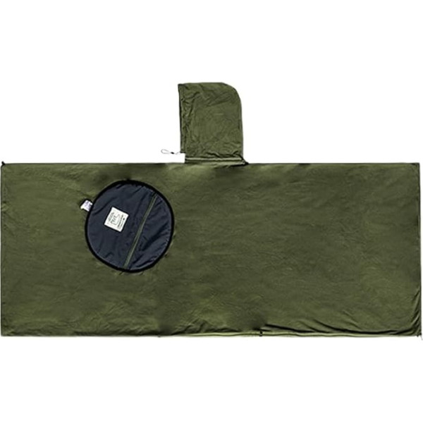 Tragbarer Schlafsack – Fleece-Camp-Umhang, Mehrzweck-Kapuzenponcho für Outdoor-Abenteuer, winddichte Stadiondecke, Polar-Reiseumhang, warmer und bequemer Erwachsenenstil für Camping, Wandern