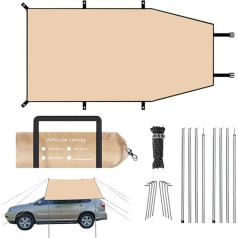 Poupangke Truck Tailgate Tent, Tailgate Tent for SUV, Car Tent Awning Umbrella, Sun Protection Car Tailgate Tent, SUV Tent Canopy, Boot Tent Awning, Sun Protection Waterproof, Car Accessories