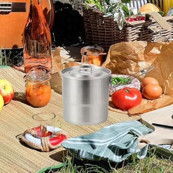 MERIGLARE Camping Kochtopf Ausrüstung mit Aufbewahrungstasche für Survival Outdoor Camping