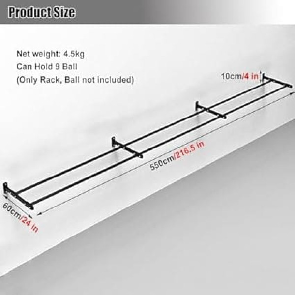 SGKOMN Yoga Ball Wall Mount, Heavy Duty Iron Organizer for Home/Gym, Holds Max 75cm Yoga Balls Storage