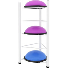 Yoga Ball Exercise Ball 5/6 Animal Freestanding Yoga Balance Ball Rack, Commercial Large Training Stability Ball Holder for Yoga Studio/Home/Gym/White