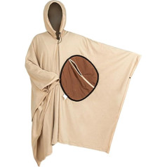 Thermal Camping Cape with Removable Hat and Multiple Functions as Blanket or Sleeping Bag