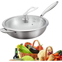 WOTZOV Bratpfanne Bratpfannen Langlebige Bratpfanne Induktion 32cm Bratpfanne Beschichtung Bratpfannen