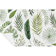 BestIdeas Sommerdecke mit tropischen Blättern, weich, warm, gemütlich, Überwurf für Bett, Couch, Sofa, Picknick, Camping, Strand, 150 x 100 cm