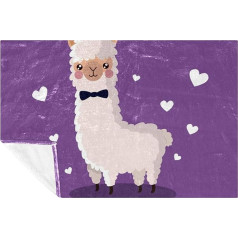 BestIdeas Alpaka-Decke mit Tiermotiv, weich, warm, gemütlich, Überwurf für Bett, Couch, Sofa, Picknick, Camping, Strand, 150 x 100 cm