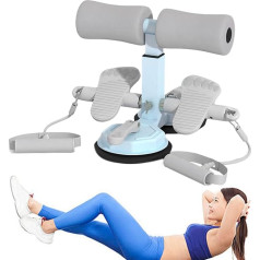 Sit-Up-Bar, Sit-Up-Helfer mit 2 Saugnäpfen, tragbares, höhenverstellbares Hilfswerkzeug mit Zugseil für Bauchmuskeltraining, Training, Muskeltraining