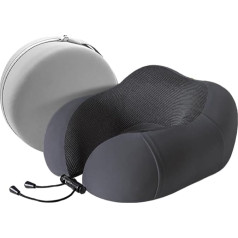 Maibar Neck Pillow Aeroplane Memory Foam Travel Pillow Memory Cotton Adult Neck Pillow (Black)