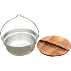 PAMINGONO 1 Set Hanging Camping Pot Stainless Steel Pot Stainless Steel Pan Cooking Pot Set Outdoor Cooking Pot Saucepan Set Camping Pot Stainless Steel Soup Pot Cooking Pot with Lid Aluminium Alloy