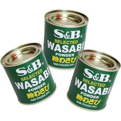 S&B Wasabi Powder Pack of 3 - Japanese Wasabi Powder - Natural & No Additives - OG ASIA - 3 x 30 g