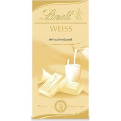 Lindt Chocolate White | 100g Bar | Fine Melting White Chocolate | Chocolate Bar | Chocolate Gift