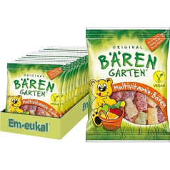 Bärengarten Vegan Multivitamin Bears 1,750 g - Gummy Bears with Natural Flavours - with Niacin, Vitamin E, B1, B6 & Biotin - No Animal Galantine - Gluten & Lactose Free - with V Label - (14 x 125 g)