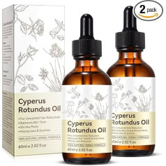 Cyperus Rotundus Oil for Hair Removal, Cyperus Rotundus Oil for Reducing Hair Growth on the Body, Natural Cyperus Oil for Moisturising & Smooth Skin (4.04 fl.oz)