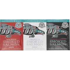 Alaska Smokehouse Smoked Salmon/Pepper Garlic/Sockeye Gift Set
