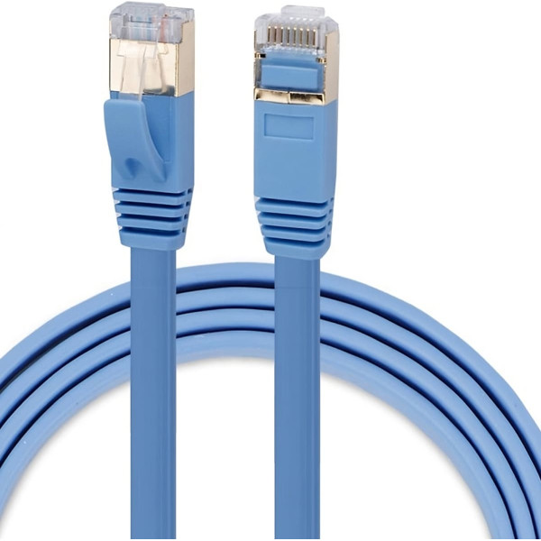 Retoo RJ45 CAT7 1 m zils interneta kabelis