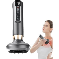 HASAIKA Electric Cupping Device, Electric Guasha Device, 12-Level Adjustment of Suction Temperature, Suitable for Full Body Massage (Grey)
