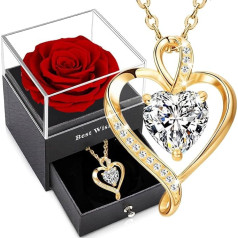 Eternal Rose, Preserved Real Flower, Durable Handmade Roses, Infinity Rose Box, Romantic Gift Box for Mother's Day, Valentine's Day, Christmas, Wife, Women, Grandmother, Birthday Gift