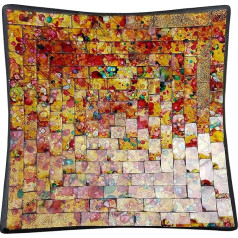 ART-CRAFT Decorative Mosaic Bowl Walnut Clay Bowl Key Shell Terracotta with Hand-Painted Glass Elements to a Beautiful Pattern Handmade