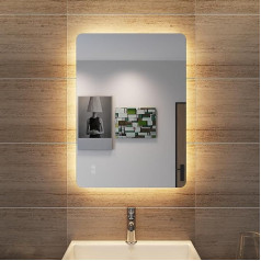 Sonni Bathroom LED Wall Mirror, Rectangular with LED Lighting, Cool White, IP44 Energy Saving