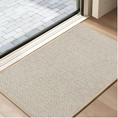 Tuocal Doormat Indoor 90 x 150 cm Dirt Trapper Mat, Non-Slip Floor Mat, Washable, Thin Door Mat, Entrance Rug, Indoor, Absorbent Carpet for Entrance, Hallway, Front Door
