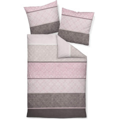 Janine Davos 65016 Flannelette Bed Linen 155 x 220 cm + 80 x 80 cm Berry Mauve