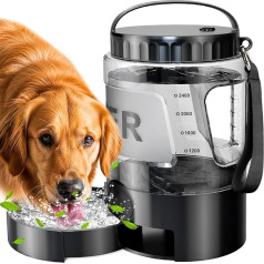 lesotc 2800 ml Water Bottle for Dogs, Portable XXL Extra Large Dog Drinking Bottle for Travel - Camping & Travel for Large Dogs (Black)