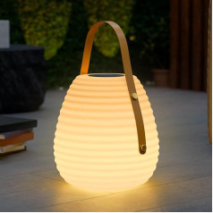 NiceBuy LED Battery Solar Outdoor Lamp with Remote Controls, Dimmable in Warm White and RGB, 8 Colours, Dimmable Outdoor Table Lamp, IP44 Outdoor Waterproof for Home, Garden, and Camping