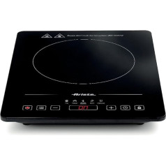 Ariete 1997 Portable Single Induction Plate Glass Ceramic 2000W 10 Power Levels Timer up to 4 Hours Child Safety 5 Programmes Black