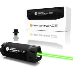 ACETECH Airsoft Tracer Unit Brighter CS 14 mm CCW Negative Thread M14- to M11+ Suitable for Green/Gel BBS LED RGB Light (Brighter CS Grey - Beam Tracer)