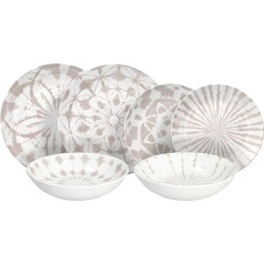 Tognana Mallorca 18-Piece Porcelain Tableware Set for 6 People Beige