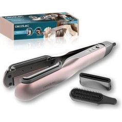 Cecotec AirLisse 2-in-1 ForceDry Black Essential Hair Straightener with Air 1000 W, Air Flow 19.7 m/s, 2 Magnetic Attachments, Anti-Frizz, Plasma Function, Brushless Motor, 4 Temperatures, 2 Speeds