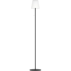 EGLO Scordiano Solar Floor Lamp, Battery Floor Lamp with Pull Switch, Wireless Solar Lamp for Indoor and Outdoor Use, Steel in Black, Plastic in White, Warm White - Cool White, IP44