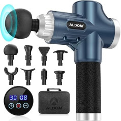 Massage Gun ALDOM Massage Gun for Neck Shoulder Back Massage Gun with 8 Massage Heads and 30 Adjustable Speeds Electric Massager