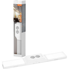 LEDVANCE Under-Unit Light with 2 Sockets and 2 USB-C Ports Wide Flood Radiation Flood Beam 10W 500lm 3000K 830 Warm White Dimmable White Set Plastic (PC) IP20